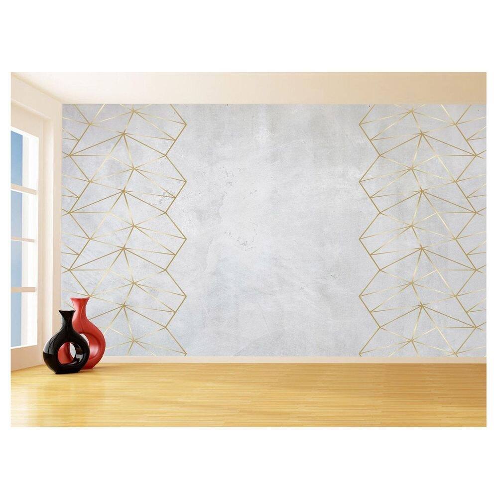 Papel De Parede 3D Concreto Queimado Risco Bege 3,5M Kkt132