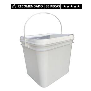Balde retang 3.6lts p doces lembrancinhas -35 pçs