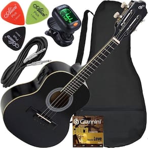 Kit cavaco giannini elétrico cs14 bk com cabo capa palhetas
