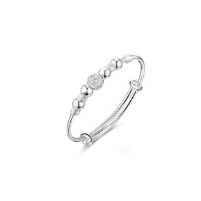 Pulseira Pulseira de bola ajustável banhada a prata 925