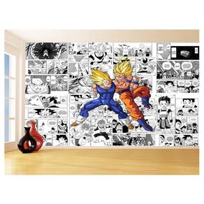 Papel De Parede Dragon Ball Goku Vegeta Anime 3,5M Dbz673