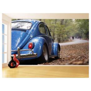 Papel De Parede 3D Carro Antigo Fusca Beetle 3,5M Cxr116