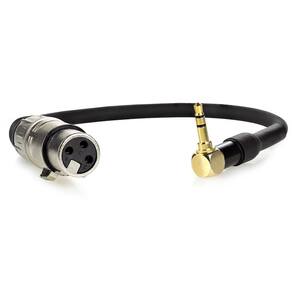Cabo adaptador p2 estereo 90 graus para xlr femea - 20 cm