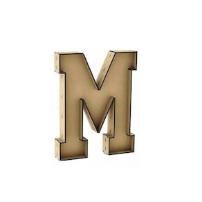 Letra caixa grande m mdf 30cm de altura decoração