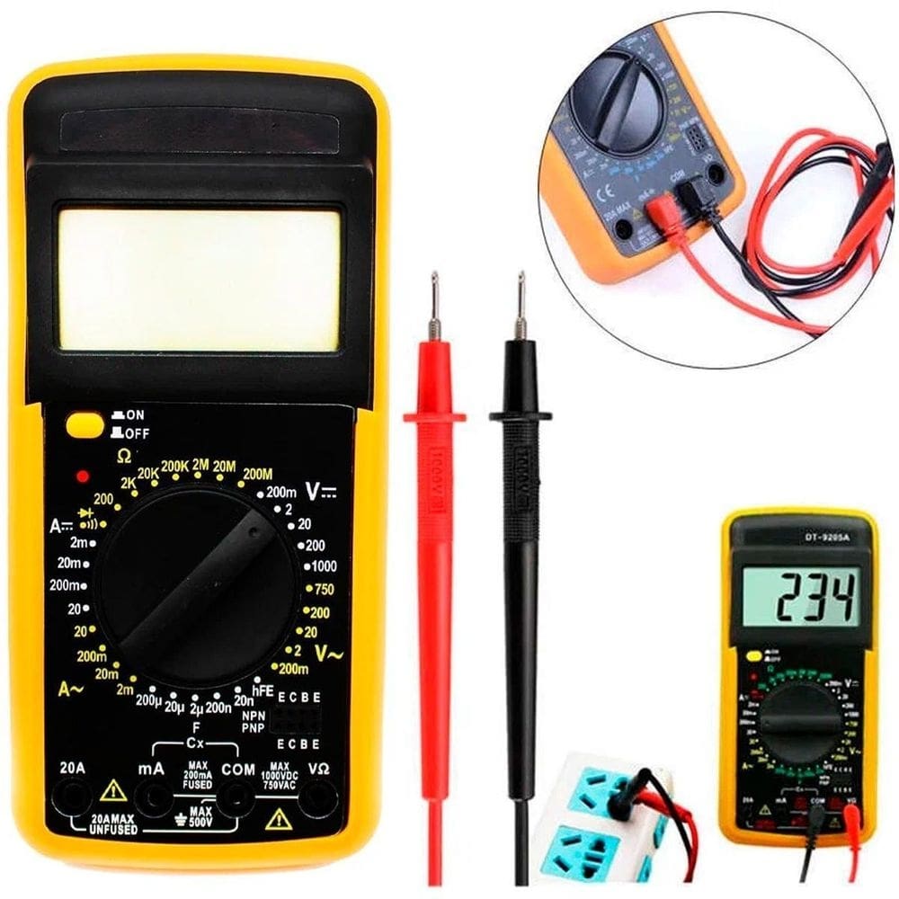 Multímetro tensão capacitor caneta