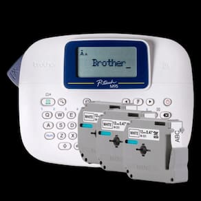 Rotulador Brother Eletronico Portatil Branco com 3 Fitas - PTM95WTBP