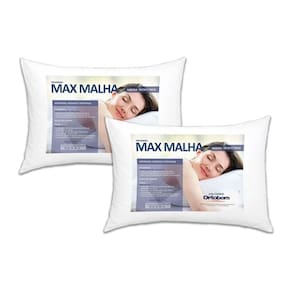 Travesseiro Fibras Siliconadas Max Malha 2 Unidades p/Fronha 50x70cm (50x70) - Ortobom