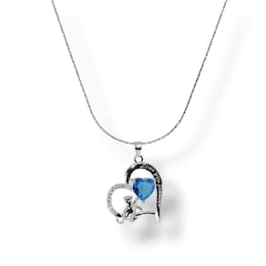 Colar com corrente de prata Cobra Diamante com pingente de coração