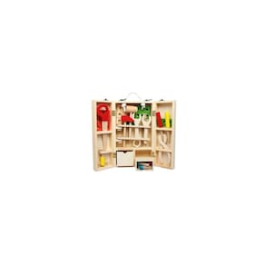 Conjunto de caixas de ferramentas Toy Didactic Wooden para crianças de 3 anos ou mais