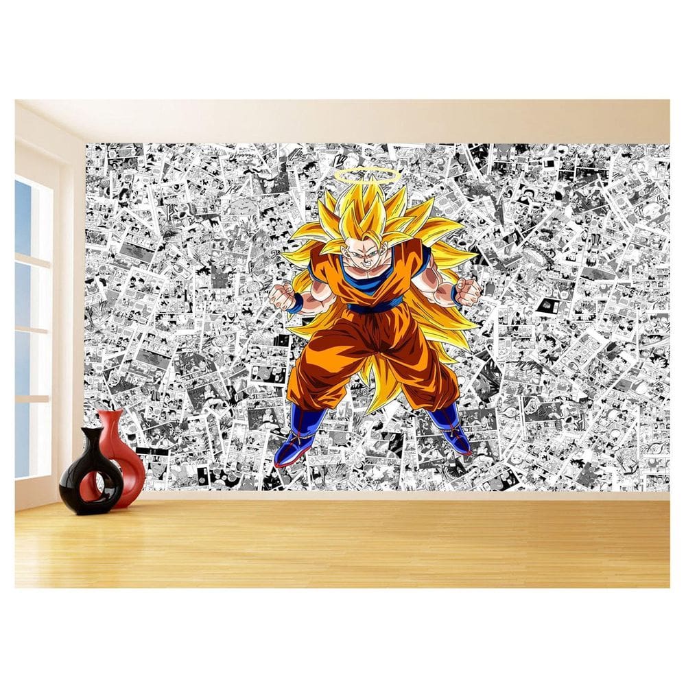 Papel De Parede Dragon Ball Goku Página Manga 3,5M Dbz543