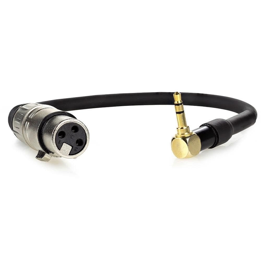 Cabo p2 estereo 90 graus para xlr femea - 80 cm