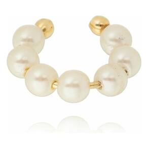 Brinco Piercing Fake Pérolas Banhado Em Ouro 18k