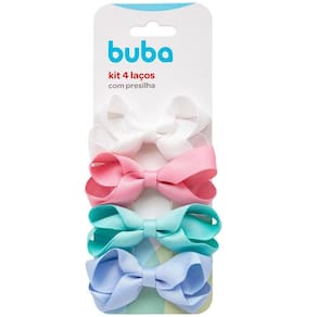 Kit de laços infantil com presilha 4un 15305 - buba