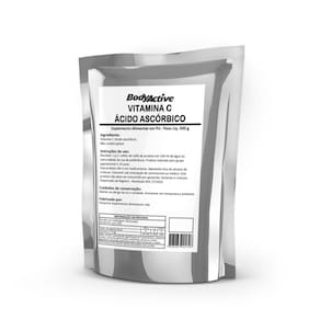 Vitamina c ácido ascórbico em pó 500 g bodyactive