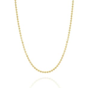 Colar Feminino Corrente Elos Bolinhas 45 Cm Banhado em Ouro 18k