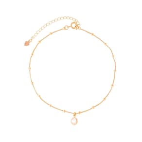 Tornozeleira Feminina Semijoias Ponto Luz Banhada A Ouro 18k