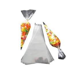 Cone poli cenoura 12x25cm saco lembrancinha kit 100un