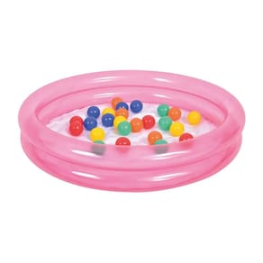 Piscina de Bolinhas Inflável Infantil 25 Bolas Jilong Rosa