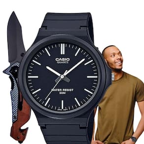 Relógio Vintage Masculino Feminino Casio Classico Analógico Preto Prova Dágua Redondo Casual Preto MW-240-1EVDF