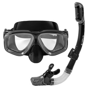 Conjunto de Mergulho Adulto Máscara Respirador Snorkel Praia Piscina Lazer Vollo