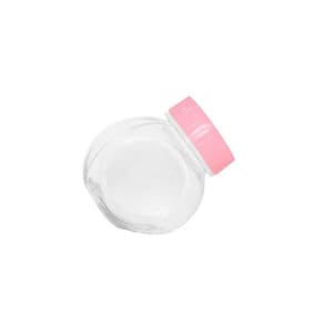 Mini Baleiro De Plástico Tampa Rosa Com 10 Unidades