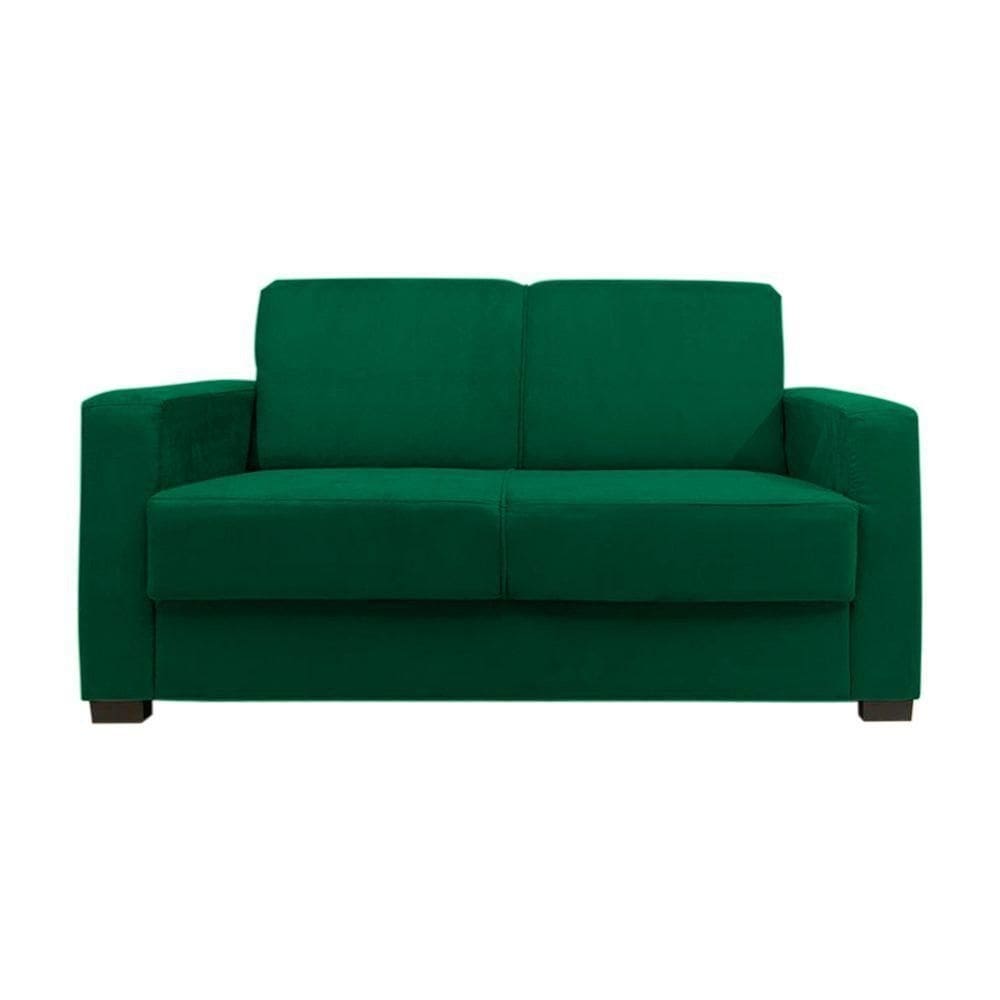 Sofá Namoradeira Pequeno 2 Lugares Imperial Suede Cor:verde Militar