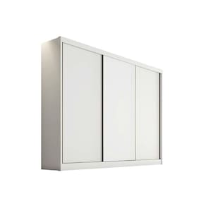 Guarda Roupa Solteiro 3 Portas e 8 Gavetas Sollo/Logan Branco - Novo Horizonte