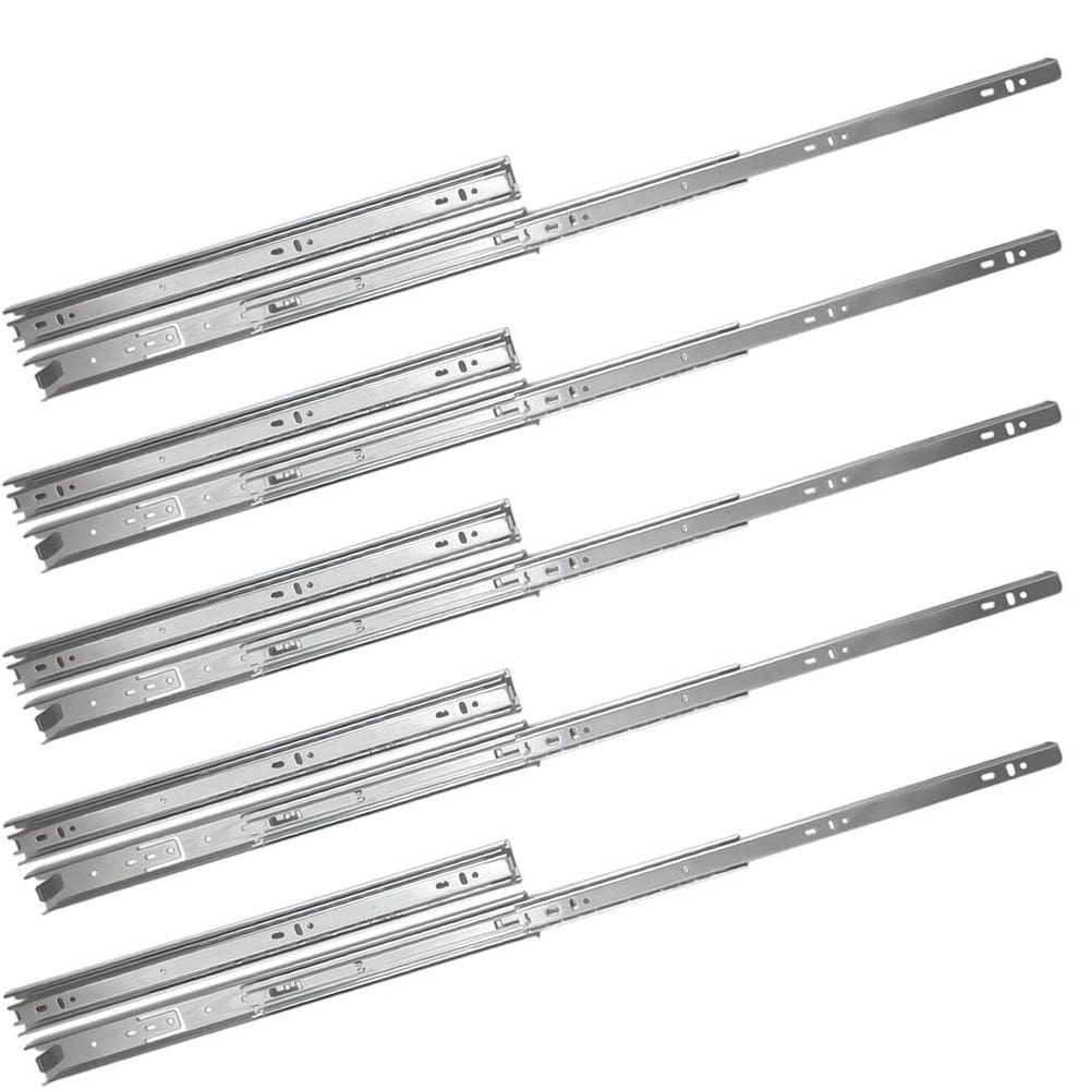 Kit 10 corrediça telescópica 400mm x 35mm 35kg gaveta 5 par