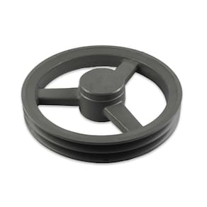 Polia Ferro Fundido 160mm 2 Canais Perfil B Cinza