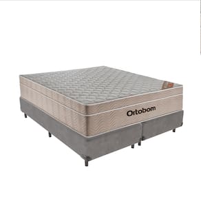 Cama + Box Airtech Colchão Ortobom Queen 158cm SpringPocket
