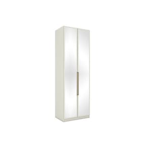 Módulo de Quarto Solteiro Guarda Roupa MC04 Seletto c/ 2 Portas e 3 Gavetas c/ Espelho Areia - Henn
