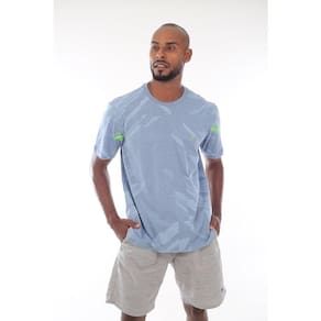 Camiseta manga curta estampada com bordado Idios