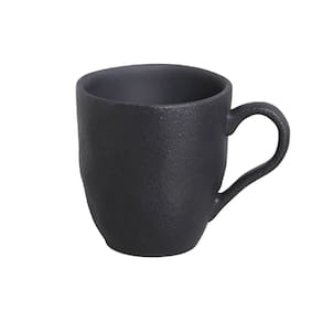 4 Canecas 273ml Orgânico Preto Matte Stoneware Porto Brasil