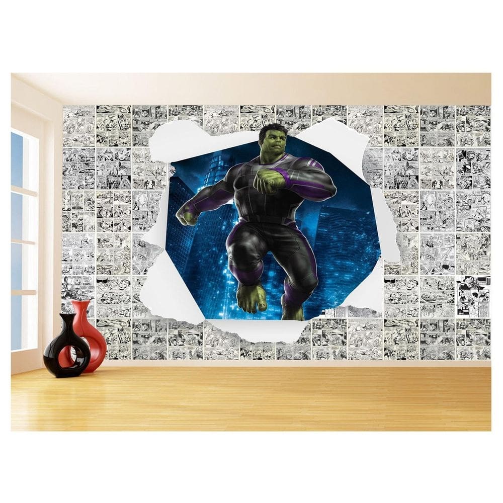 Papel De Parede 3D Heróis Página Quadrinhos Hq 3,5M Nhma175