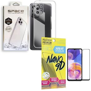 Capa space collection a23 4g + película nano 9d armyshield
