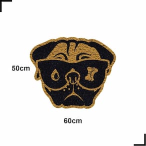 Tapete pet cachorro pug comedouro agua racao 60x50 higienico
