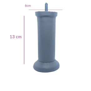 Kit Pes Cinza Cama box 6 pes com 13 cm de altura