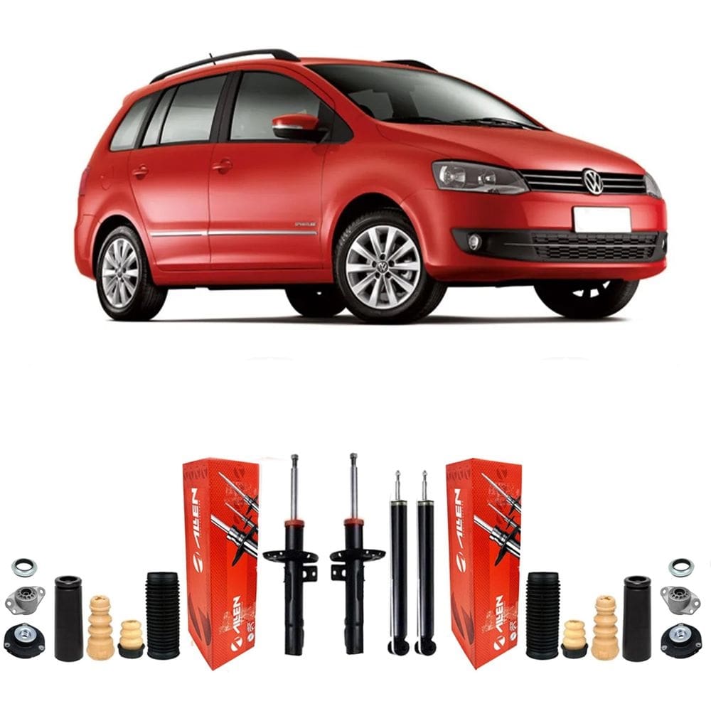 4 amortecedor com kit coxim batente space fox 2007 2008 2009