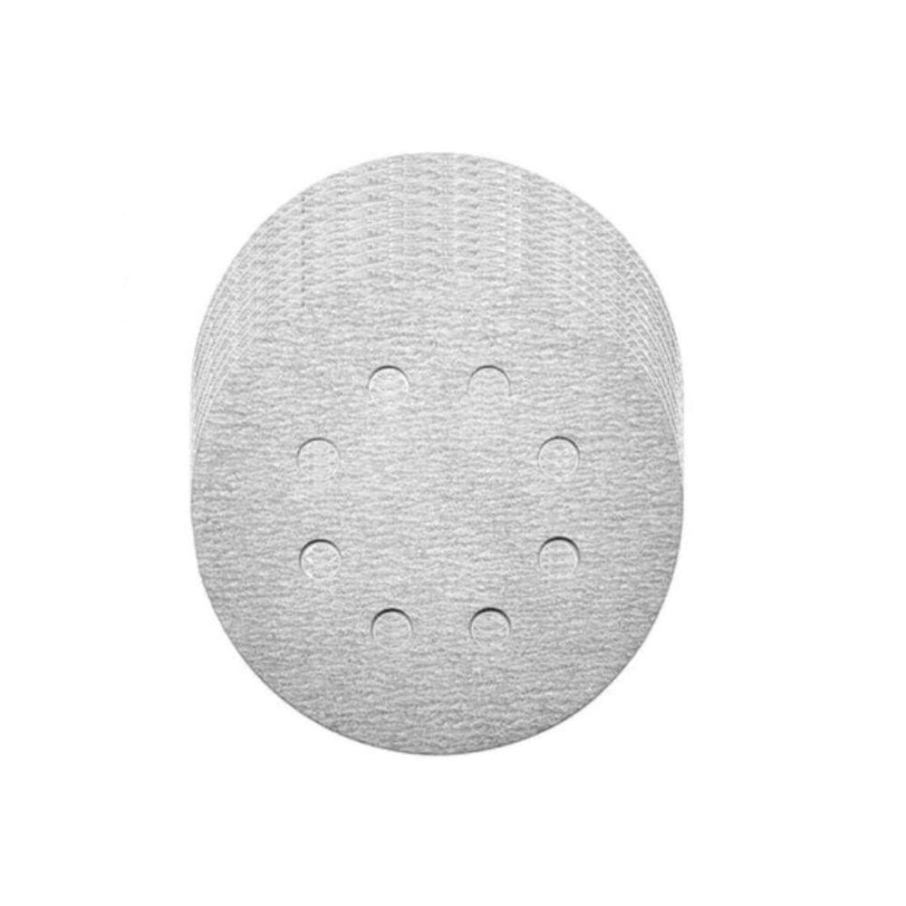 Disco de lixa tiras aderentes branco 150mm grão 180 starfer 10
