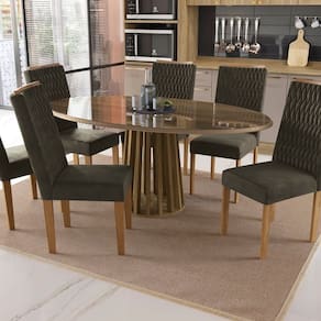 Conjunto 2 Cadeiras para Sala de Jantar CAD157 Freijo/Off White/Cinza