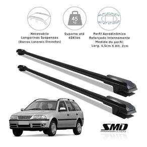 Rack travessa de teto preto vw parati bolinha 1996 a 2013 preto especifico