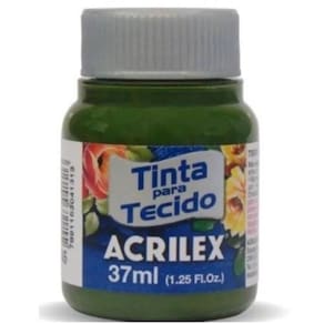 Tinta para tecido 37 ml acrilex verde oliva