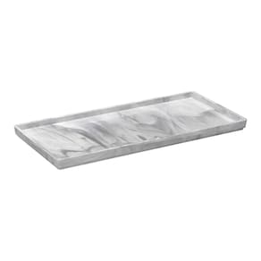 Bandeja para Banheiro Coza Cube Mármore Branco