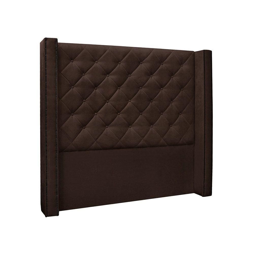 Cabeceira Casal 140 Cm Vicenza Suede Café