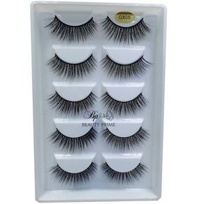 Cartela de cílios postiços mink g805 com 5 pares profissional beauty prime