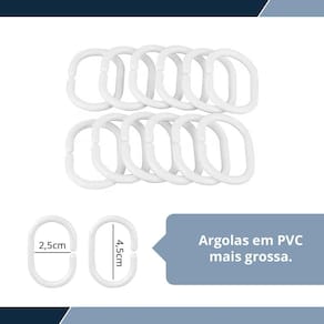 2 cortina box banheiro pvc grossa antimofo ilhós az 140x200