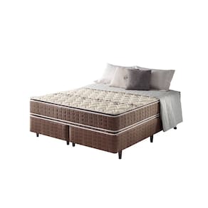 Cama Box Queen + Colchão Espuma D70/D28 2 Pillow Top Orleans 158x198x63cm