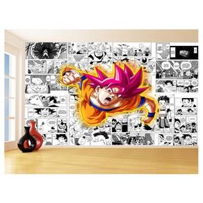 Papel De Parede Dragon Ball Goku Página Manga 3,5M Dbz646