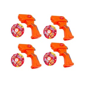 Beyblade Grafitti Laranja+ Lançador - Kit 4 Unidades Para Presentes