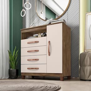 Cômoda Sapateira Ambiente Catar Teka Champagne - Incorplac